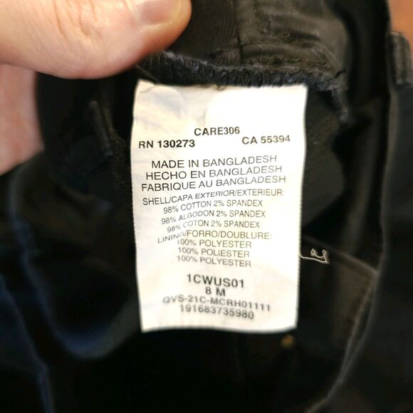 LEE black chino skort size 8 casual utility mini skirt with built-in shorts - Picture 4 of 5